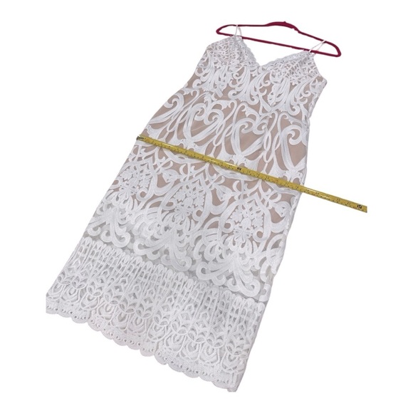 Bardot Gia Lace Midi Dress ivory cream size 10 L - Picture 7 of 14